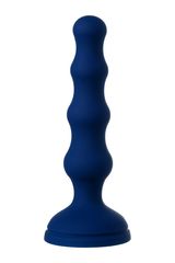 Синяя анальная вибровтулка OPlay Wave с пультом ДУ - 15,5 см. - 