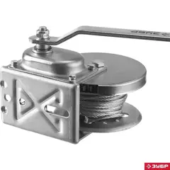 ЗУБР 0.5 т, 8 м, ручная барабанная подъемная тросовая лебедка, Профессионал (43117-0.5)