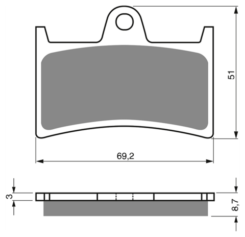 Тормозные колодки дисковые 070 GP7