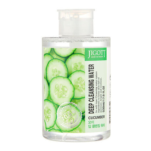 Jigott Cucumber Deep Cleansing Water - Жидкость для снятия макияжа экстракт огурца