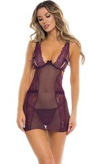 Соблазнительная сорочка Sneak Peak Chemise Set - 