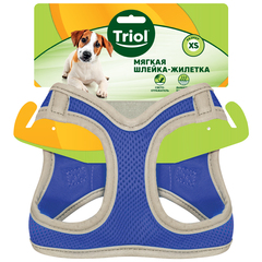 Triol мягкая шлейка-жилетка нейлоновая синяя XS, обхват груди 320-360мм