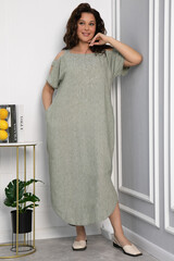 Платье В отпуск (зеленый меланж) П13708-8М LT Collection