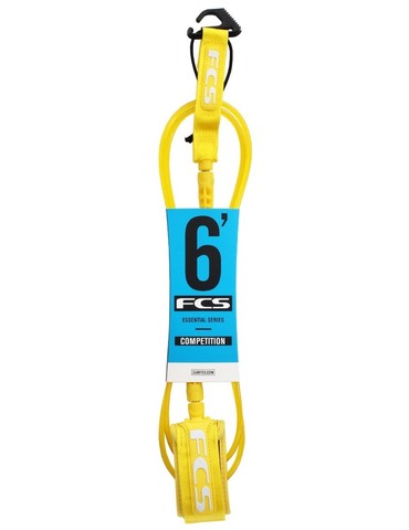 FCS 6' Comp Leash 5.5mm Taxi Cab Yellow