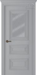 Дверь Палаццо 3/1 / Цвет Эмаль светло - серый / Мателюкс белый / Двери Belwooddoors