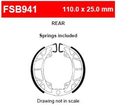 FSB941 Тормозные колодки барабанные MOTO, коробка 2 шт