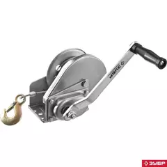ЗУБР 0.5 т, 8 м, ручная барабанная подъемная тросовая лебедка, Профессионал (43117-0.5)