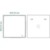 Зеркало с подсветкой и подогревом "Firenze 800x800" AM-Fir-800-800-DS-F-H