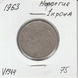 V1944 1963 Норвегия 1 крона