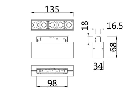 Трековый светильник Technical Points  TR014-2-10W4K-B