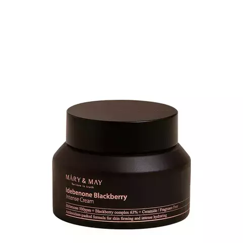 Mary&May Крем антивозрастной с идебеноном и ежевичным комплексом - Idebenone Blackberry Intense Cream 70 гр