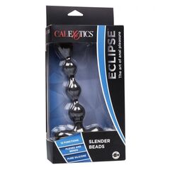 Черный анальный вибростимулятор Eclipse Slender Beads - 17,75 см. - 