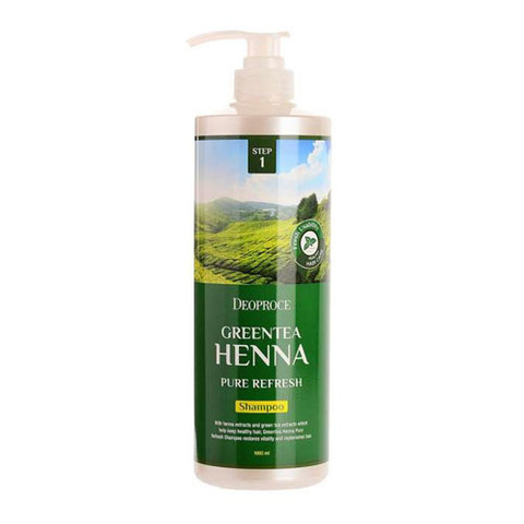 Deoproce Green Tea Henna Pure Refresh Shampoo - Шампунь для волос с зеленым чаем и хной