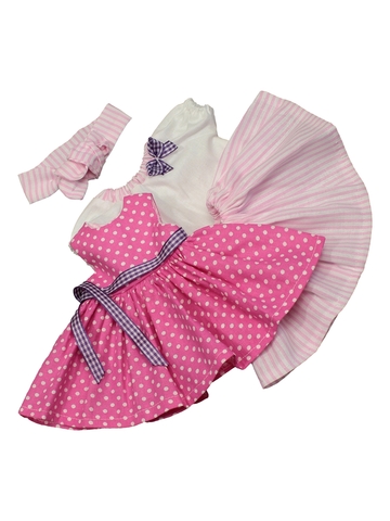 Летний комплект - Розовый. Одежда для кукол, пупсов и мягких игрушек.
