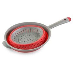 Дуршлаг Quarsson 20см складной серо-оражевый