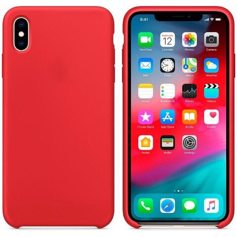 Силиконовый чехол Silicon Case Premium для iPhone Xs Max (Красный) 100% ORG