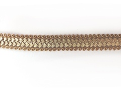 Тесьма металлизированная "Чешуя" 1,5см золото