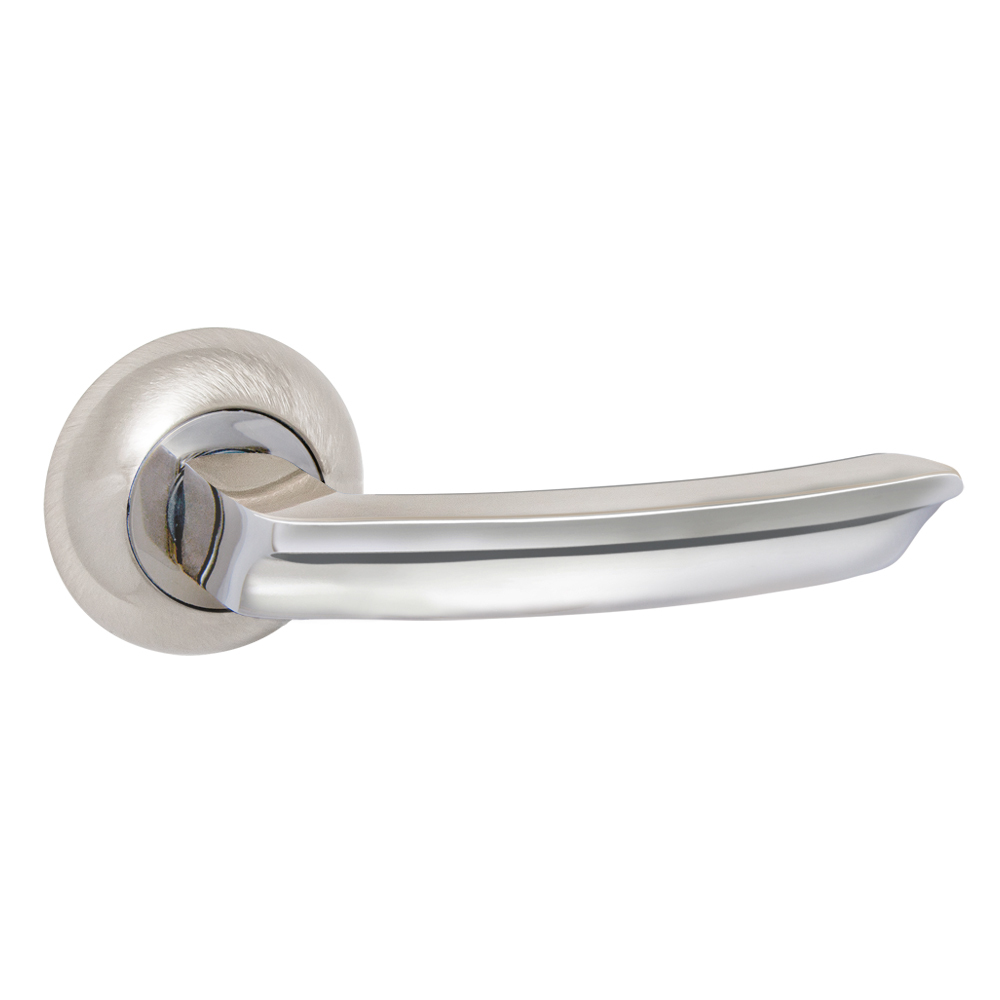 Ручка круг Аякс R.JR54.SIGMA (SIGMA JR) SN/CP-3 140мм, цвет никель матовый/хром алюминий (гарантия - 12 месяцев)