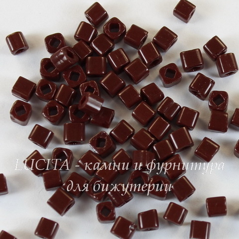 0046 Бисер японский TOHO Куб (Cube) 3 мм, темно-коричневый