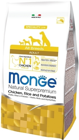 Monge Dog Speciality корм для собак всех пород курица с рисом и картофелем 12 кг