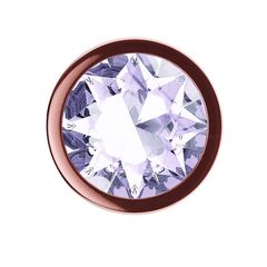 Пробка цвета розового золота с прозрачным кристаллом Diamond Moonstone Shine S - 7,2 см. - 