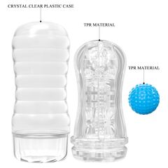 Прозрачный текстурированный мастурбатор Vacuum Cup Masturbator Planet - 