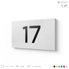 Табличка с номером 17 на дверь квартиры, для офиса, кабинета, аудитории, склада, белая 120х70 мм, Айдентика Технолоджи