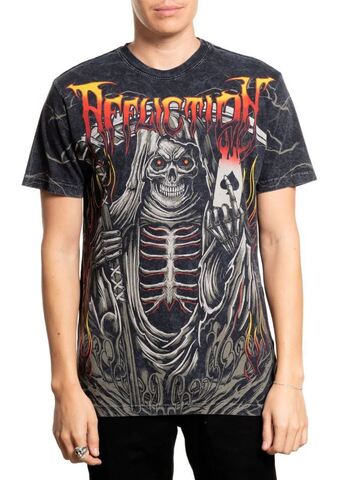 Affliction | Футболка двусторонняя мужская Cursed Fate Reversible Tee A27828 перед