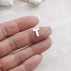 УЦЕНКА!!! Буква W перламутр, 10 мм, 1 шт, У021