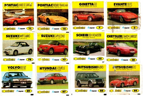 Вкладыш Bombibom Бомбибом - 3 серия (набор 12 штук) - № 3, 7, 16, 18, 38, 55, 77, 78, 84, 85, 87, 89