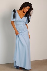 Платье длинное вечернее с бантами