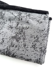 Трикотаж жаккардовый, футер 3-х ниточный, Серый меланж