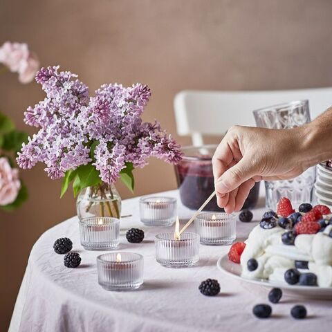 Набор ароматических свечей DOFTFARMALJUS, 30 шт, ежевика-сирень