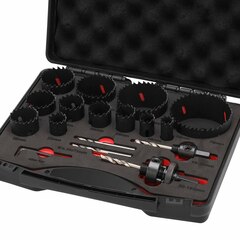 Набор коронок Bi-metall 16-76мм HSSE-Co8 17пр MASTER-TOOL 1014301010012