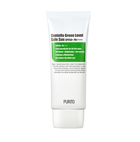 Купить PURITO Centella Green Level Safe Sun SPF+50 PA ++++- Солнцезащитный крем с центеллой азиатской