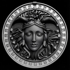 Силиконовый молд Медуза Горгона в рамке № 0739