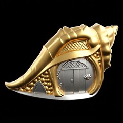 Силиконовый молд № 416 Домик ракушка № 2 ( серия домики для гномов и фей)