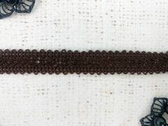Тесьма отделочная, ш. 1,5 см, тёмно-коричневый