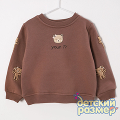 Свитшот с декором на рукавах (начес)