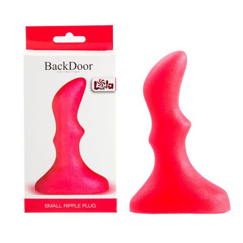 Розовый анальный стимулятор Small ripple plug - 10 см. - Lola Games Back Door Collection 510184lola