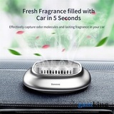 Baseus Little Volcano Vehicle-mounted Fragrance Holder Overseas Exclusive (Ambergris*1+Green grass incense*1+Honey peach*2) Silver SUXUN-BH0S