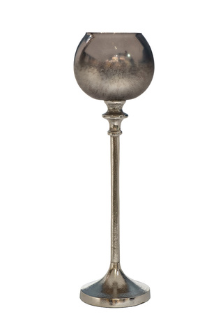 Подсвечник декоративный 15х44.5см Garda Decor Black Diamond серебристый