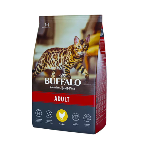 Mr.Buffalo Adult сухой корм для  кошек (курица) 10 кг