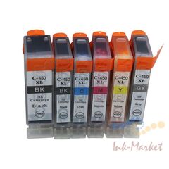 Комплект картриджей  CLI-451/PGI-450 для Canon MG7140, MG6340, iP8740, MG7540 - 6 цветов