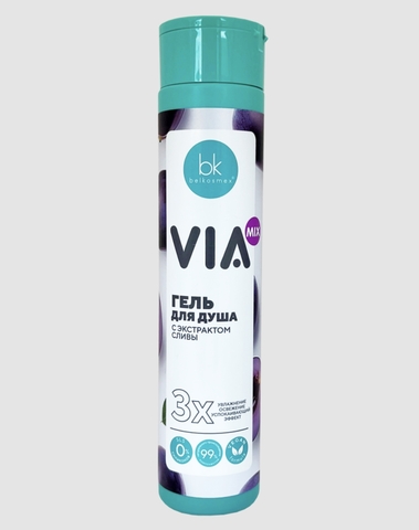 VIA mix Гель для душа с экстрактом сливы, 320г.