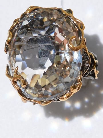 Рашель (серебряное кольцо с позолотой)
