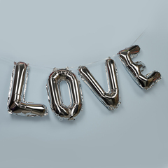 К Надпись, Love, Серебро, 16''/41 см, 1 шт.