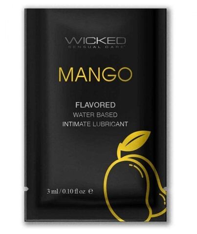 Лубрикант на водной основе с ароматом манго Wicked Aqua Mango - 3 мл. - Wicked 90460
