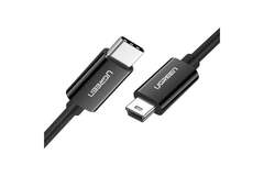 Кабель UGREEN US242 (50445) USB -C 2.0 Male To Mini USB 5Pin Male 28+24AWG 1м черный