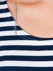 Купить Платье в морском стиле с синей полосой и рукавом 3/4 в Магазине тельняшек